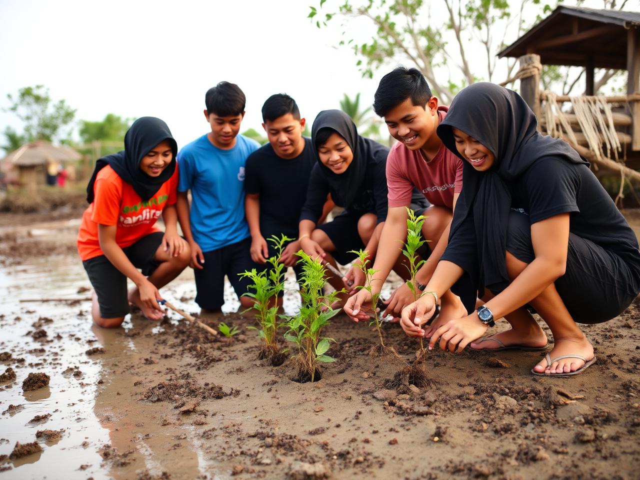 Aksi komunitas Rumus Riau di lapangan